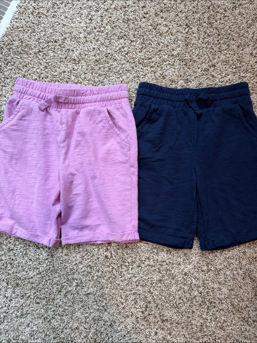 2 - Jumping Beans Girls' size 8 Cotton Bermuda Shorts in Lavender and Navy